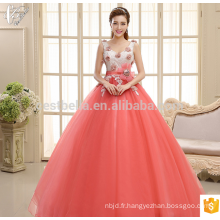 Elegant Spaghetti Strap Pink Formal Cocktail Party Prom Ball Ball Robe de mariée